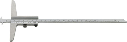 Depth gauge with double hook, 200mm, reading 0.05mm, DIN862, FORUM