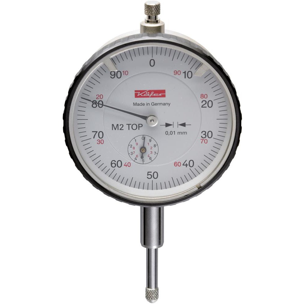Ceas comparator M2TOP, 0-10mm, citire 0.01mm, DIN878, KAFER - sefira.ro
