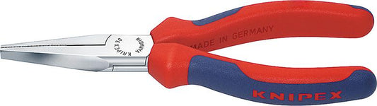 Long-nose pliers, flat, 140 mm, chrome-plated head, KNIPEX