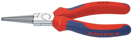 Long-nose pliers, round, 160 mm, chrome-plated head, KNIPEX