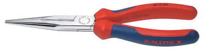 Long nose pliers, straight, chrome-plated head, 200 mm, KNIPEX