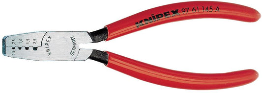 Crimping pliers, plastic handle, 145mm, 0.25-2.5mm², 4 crimping slots, KNIPEX