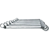 Set chei inelare duble cu cot, dimensiuni 6 - 22 mm, 8 buc, DIN 838, Nr. 2-8, GEDORE - sefira.ro
