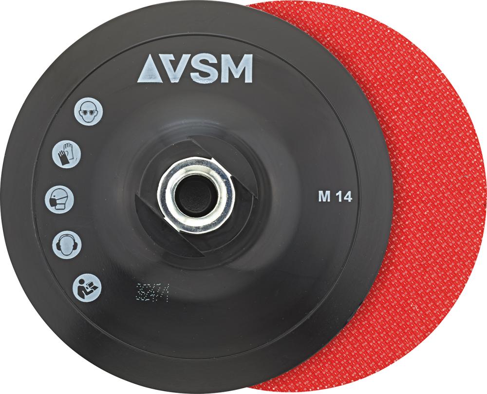 Velcro abrasive disc holder 115mm, M14 mount, flexible, VSM