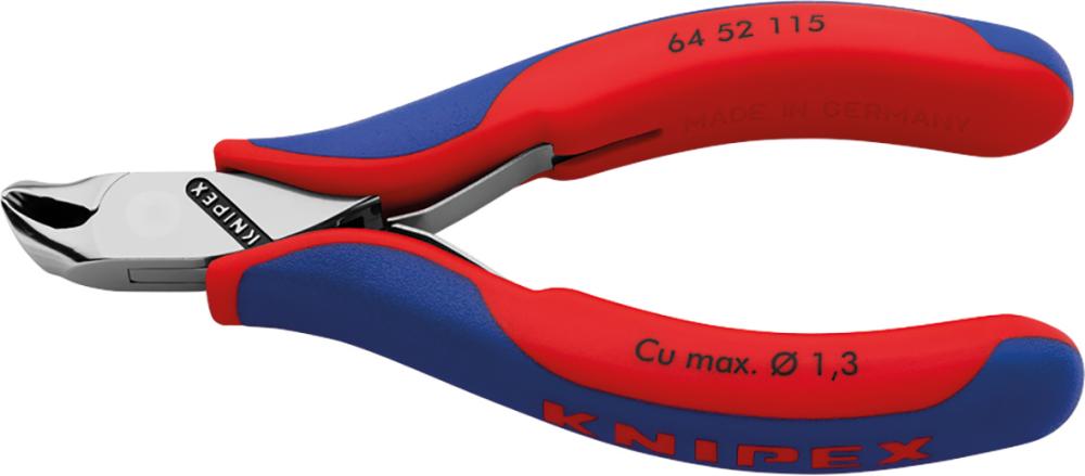 Electronic pliers with front cutting edge, 115mm, short head, 27° bent, KNIPEX