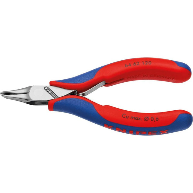 Cleste cu cap de precizie, taiere oblica, pentru electronisti, 120mm, indoit 65°, 64 62 120, KNIPEX - sefira.ro