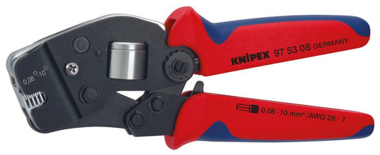 Crimping pliers, self-adjusting, 190mm, 0.08-10mm², KNIPEX