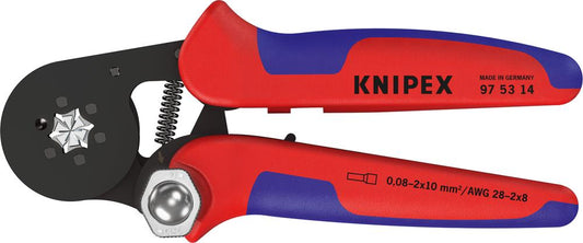 Crimping pliers, self-adjusting, 6 jaws, 180mm, 0.08-10mm², KNIPEX