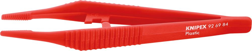 Penseta plastic, varfuri drepte, trapezoidale, 130mm, latime varf 3,5mm, KNIPEX