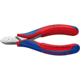 Cleste cu tais lateral pentru electronisti, 115 mm, cap rotund, arc dublu, 77 22 115, KNIPEX - sefira.ro