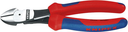 Pliers with side cutting, 160 mm, polished head, bicomponent handles, KNIPEX