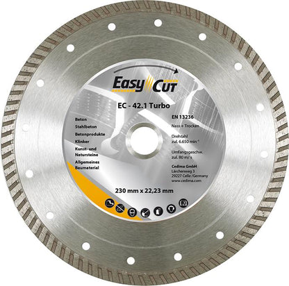 Diamond cutting disc, EC-42.1, closed edge, 115x2.2mm, CEDIMA