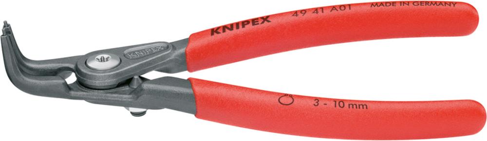 Precision pliers for external circlips, bent, Ø 3-10mm, A01, KNIPEX