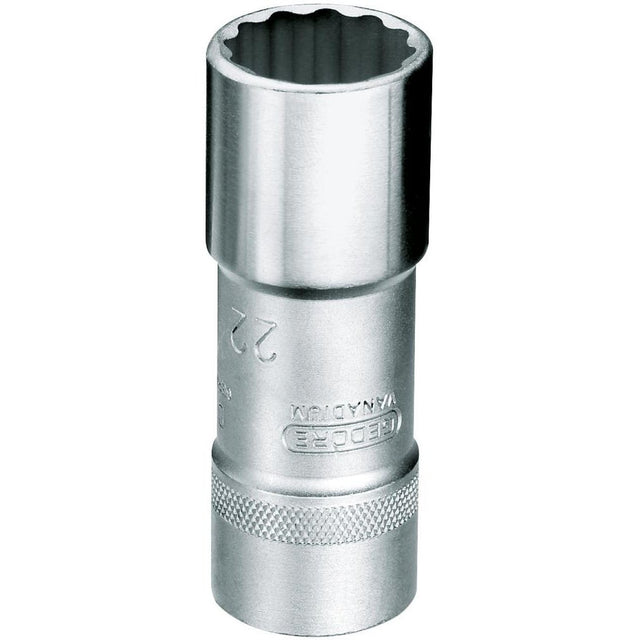 Cheie tubulara 1/2", dimensiune 10 mm, 12 canturi, lunga, Nr. D 19 L 10, GEDORE - sefira.ro