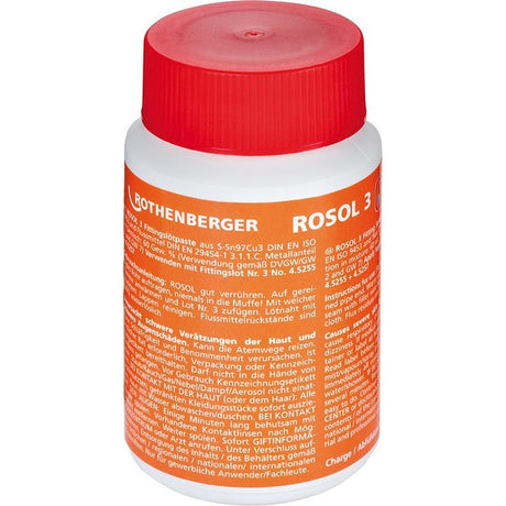 Pasta de lipit ROSOL 3, sticla 250g, ROTHENBERGER - sefira.ro