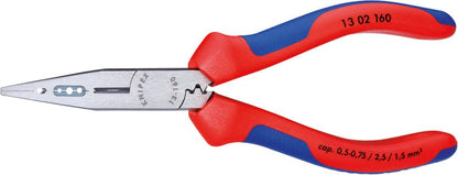 Crimping pliers, bicomponent handle, 160mm, 0.5-0.75+ 1.5+ 2.5, KNIPEX