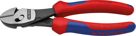 Cleste de forta cu tais lateral, TwinForce®, 180 mm, cap polisat, KNIPEX