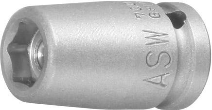 Impact socket wrench 1/4", magnetic, 7mm, DIN3129, ASW