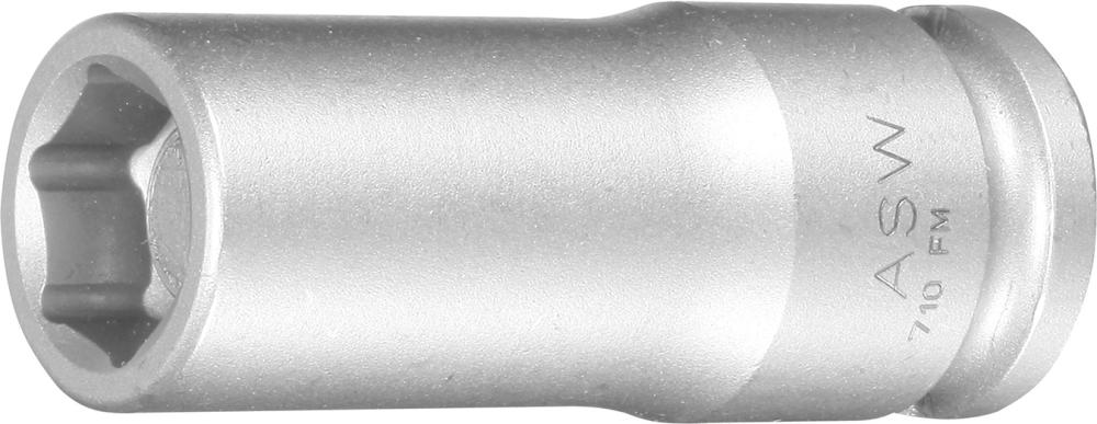 Impact socket wrench 3/8", magnetic, long version, 10mm, DIN3129, ASW