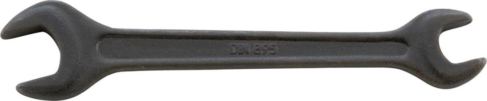 Open-end wrench, phosphated, size 6 x 7 mm, total length 96 mm, DIN895