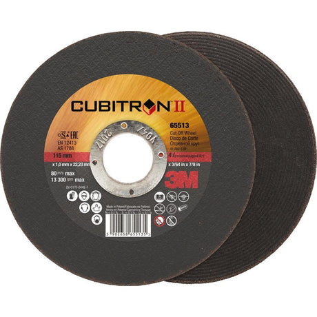 Disc de debitare pentru otel inoxidabil, Cubitron II, 125x1.6mm, drept, 3M - sefira.ro