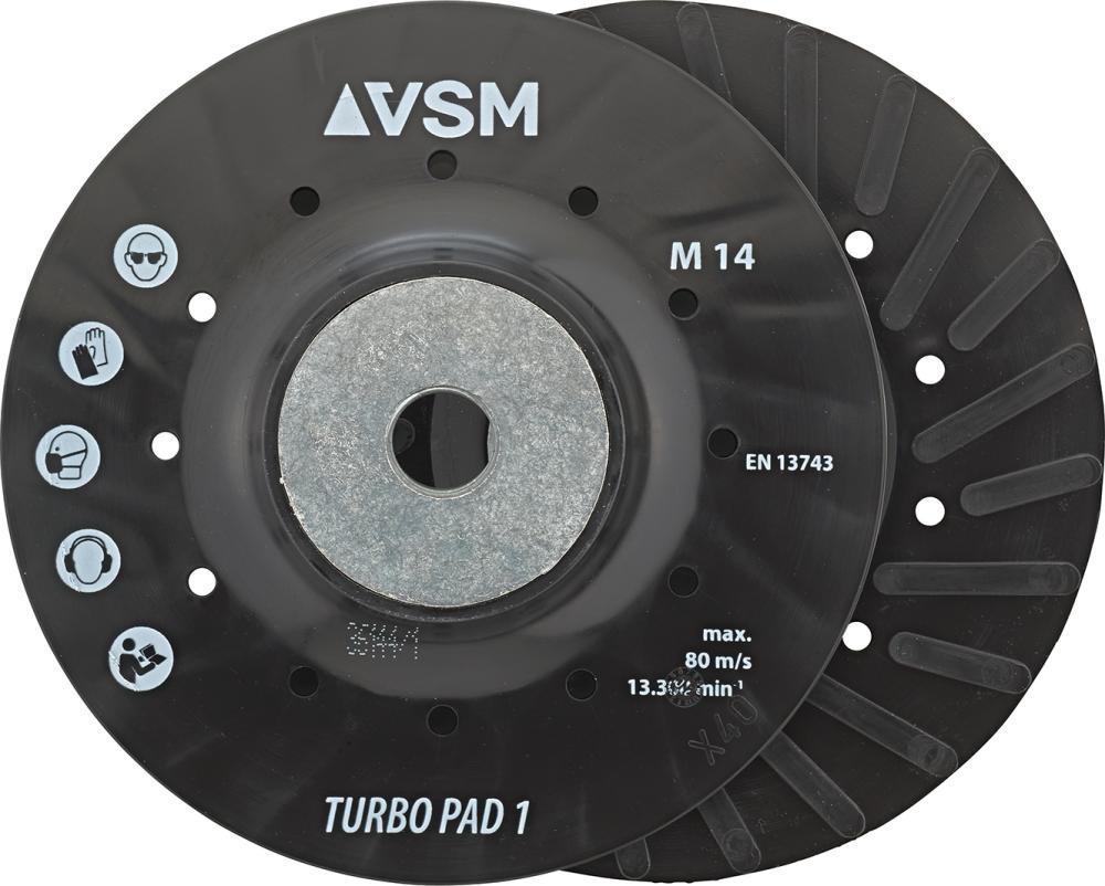 Holder with ventilation channel for abrasive grinding discs, 115mm, M14 mount, VSM