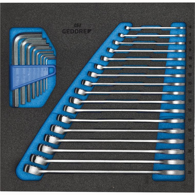 Modul chei combinate, drepte, set 25 buc, 1500 CT2-7, GEDORE - sefira.ro