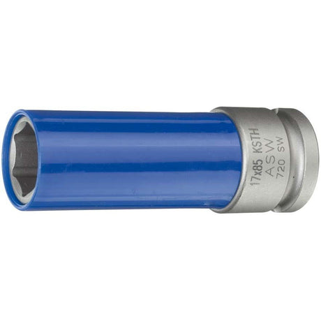 Cheie tubulara de impact 1/2", 17x85mm, cu manson din plastic pentru jenti din aliaj, 1000072811, ASW - sefira.ro