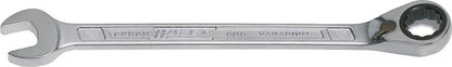 Combination wrench with ratchet and switch, size 8 mm, length 129.9 mm, HAZET