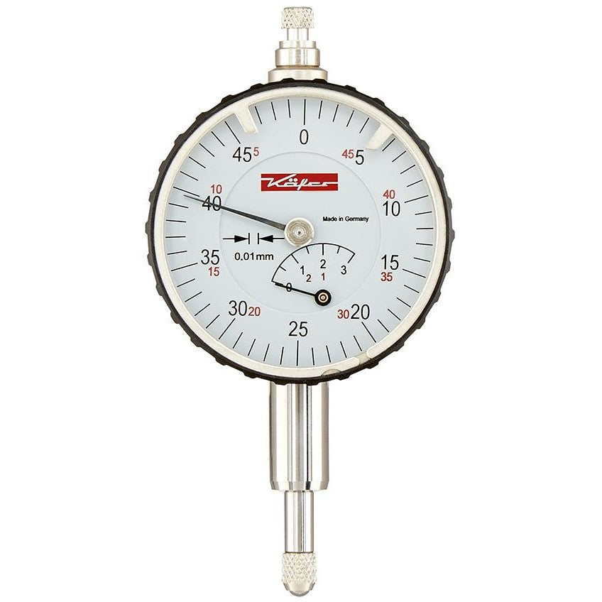Ceas comparator cu magnet de fixare, 0-3mm, citire 0.01mm, KM4T, KAFER - sefira.ro