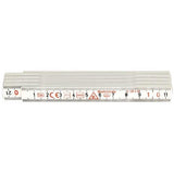 Rigla pliabila plastic, 1mx13mm, 10 segmente, alb, Nr. W 59-1-10, HULTAFORS - sefira.ro