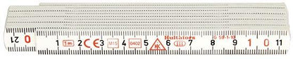 Plastic folding ruler, 1mx13mm, 10 segments, white, No. W 59-1-10, HULTAFORS