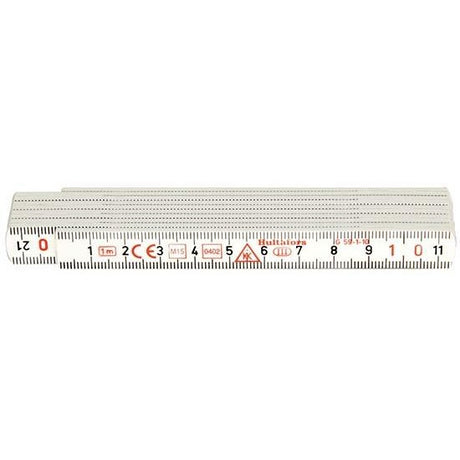 Rigla pliabila plastic, 1mx13mm, 10 segmente, alb, Nr. W 59-1-10, HULTAFORS - sefira.ro