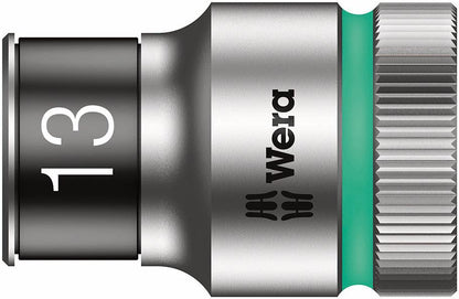 Socket wrench 1/2", size 10 mm, Zyklop, with clamping function, 6 edges, WERA