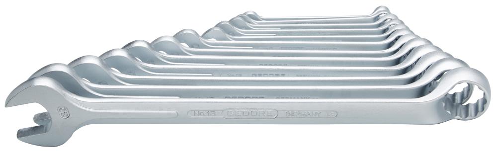 Set chei combinate cu cot 10-24 mm, 8 buc, in cutie carton, DIN3113B, GEDORE - sefira.ro