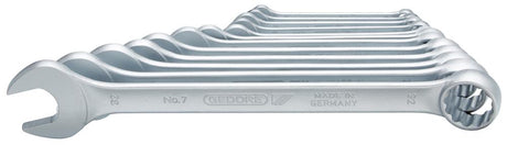 Set chei combinate, 10-24 mm, 8 buc, in cutie de carton, DIN 3113 A, Nr. 7-08, GEDORE - sefira.ro