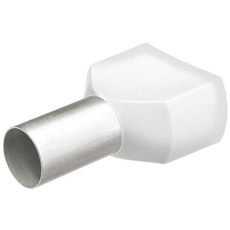 Papuci de cablu dubli, izolati, 8.0mm, 2x0.50mm², 200buc/set, albi, 97 99 370, KNIPEX - sefira.ro