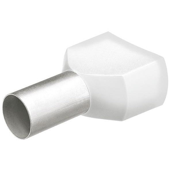 Papuci de cablu dubli, izolati, 8.0mm, 2x0.50mm², 200buc/set, albi, 97 99 370, KNIPEX - sefira.ro