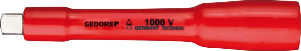 Prelungitor tubulara, izolat VDE 3/8", lungime 75 mm, izolatie electrica, VDE 3090-3, GEDORE - sefira.ro