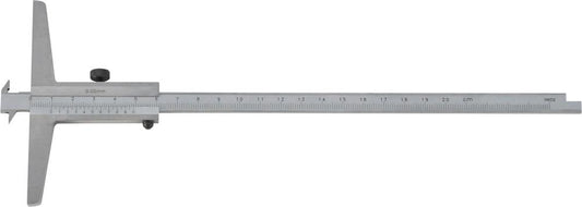 Depth gauge with double hook, reading 0.05mm, 200x100mm, FORTIS