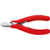 Cleste cu tais lateral pentru electronisti, 115 mm, cap polisat, arc dublu, 77 01 115, KNIPEX - sefira.ro