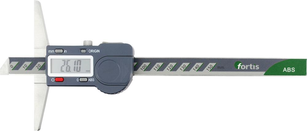 Digital depth gauge, 150/0.01mm, FORTIS