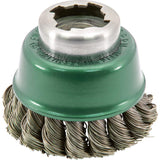 Perie de sarma din inox, tip oala, Ø perie 65mm, sarma 0,35mm rasucita, prindere X-LOCK si M14, OSBORN - sefira.ro