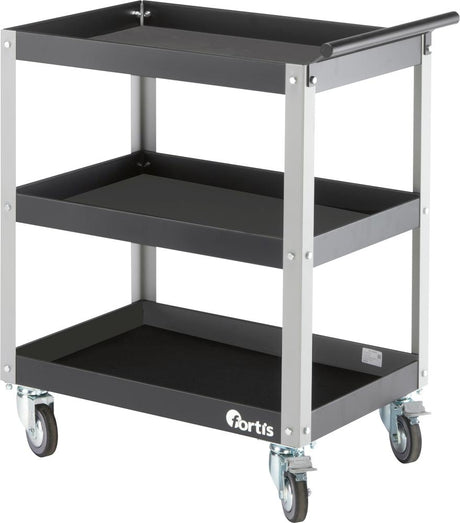 Carucior service, cu 3 polite, 684 x 469 x 820 mm, FORTIS - sefira.ro