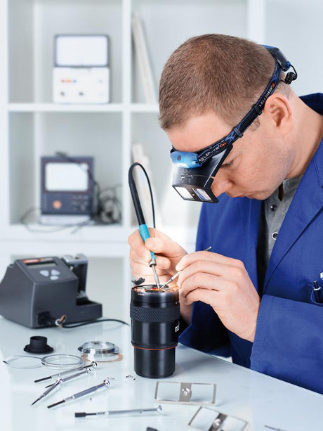 Lupa cu banda pentru cap Tech-Line BINO-LED, 6000K, SCHWEIZER - sefira.ro