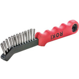 Perie de sarma din otel pentru etrieri, 2 randuri sarma 0,35mm dreapta, tare, 225/90mm, LESSMANN - sefira.ro