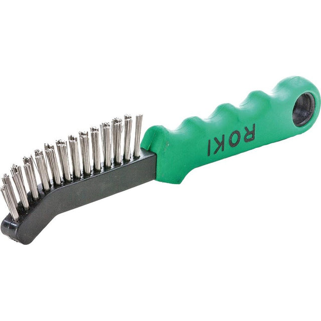 Perie de sarma din inox V2A pentru etriere, 2 randuri sarma 0.35mm dreapta, tare, 225/90mm, LESSMANN - sefira.ro