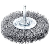 Perie de sarma din otel, rotunda, cu coada 6mm, diam.30mm, sarma 0,2mm ondulata, LESSMANN - sefira.ro