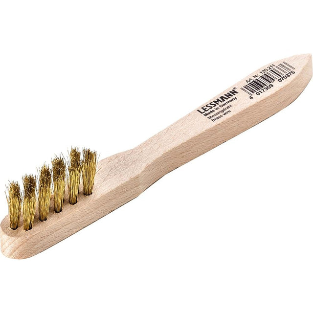 Perie de sarma din alama pentru bujii, 3 randuri de sarma, 0.15mm ondulata, 150/40mm, LESSMANN - sefira.ro