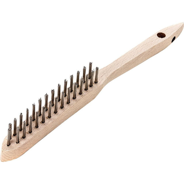 Perie de sarma din otel, cu coada, 2 randuri sarma 0.35mm, dreapta, 290/140mm, LESSMANN - sefira.ro